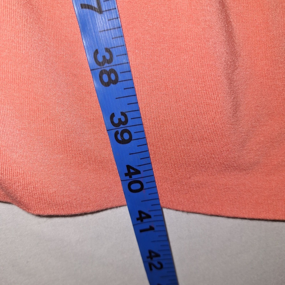 Midi Dress Resort Wear Retro New York & Company Stretch Faux Wrap Peach Orange L - Picture 7 of 11